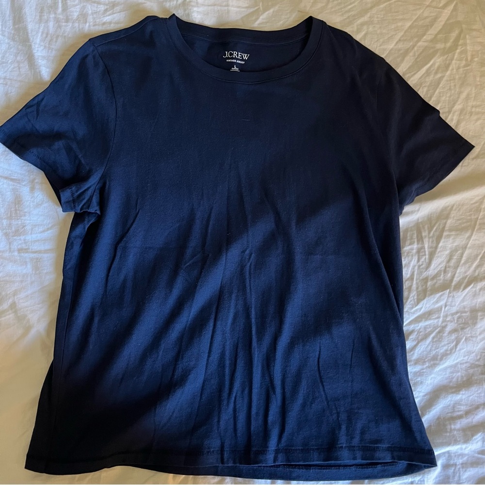 J Crew Navy Vintage Jersey Tee